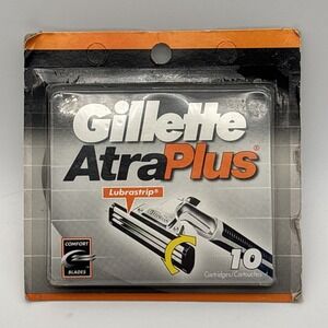 Gillette AtraPlus Cartridges with Lubrastrip 10 Count Package